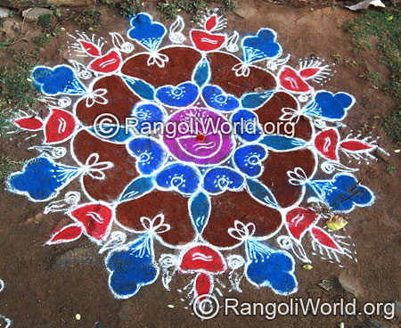Diwali Lamp Rangoli