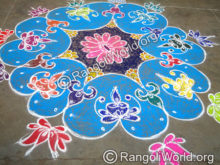 Diwali Lamp Rangoli
