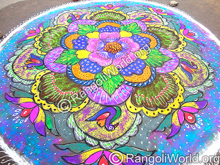 Flowers Birds Rangoli
