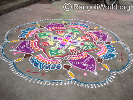 Karthigai Deepam Rangoli