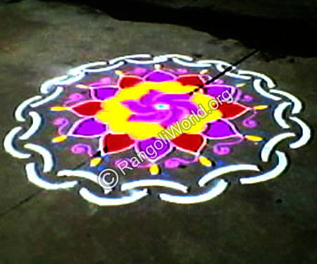 Simple Flowers Rangoli