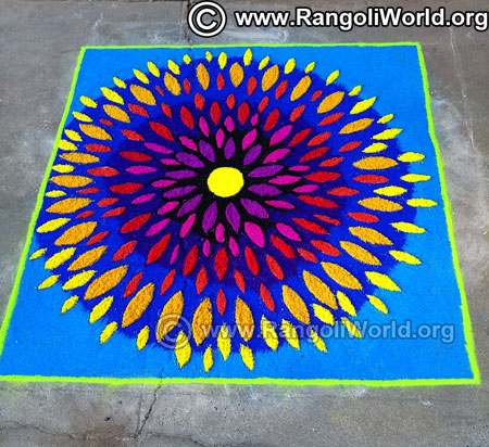 Flower rangoli design 2019