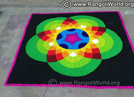 Freehand rangoli latest design 2019