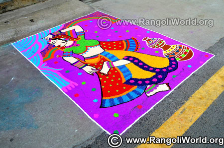 Punjabi girl dancing rangoli 2019