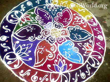 freehand rangoli