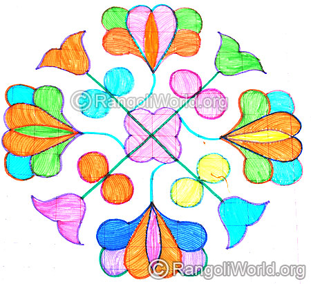 Beautiful blooming flowers kolam aug14 2015