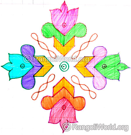 Flower with sikku kolam aug14 2015
