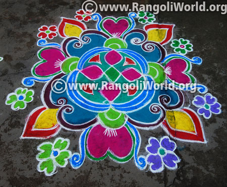 Ganesh chaturthi pooja rangoli sep 2015
