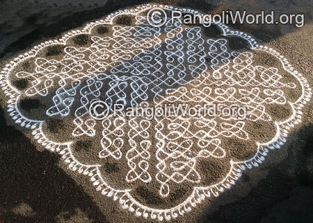 Ganesh chaturthi sikku kolam rangoli design sep17 2015