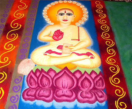 Gautama buddha portrait rangoli april
