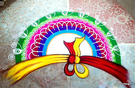 Vasal padi freehand rangoli 2015