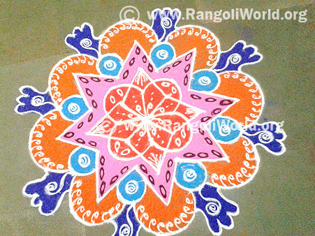 simple freehand rangoli