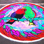 Birds rangoli designs collection