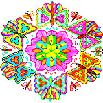 Butterfly kolam designs