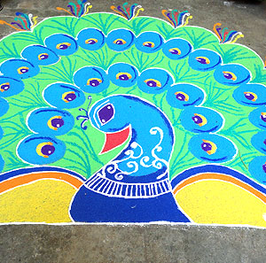 Diwali rangoli or deepavali rangoli