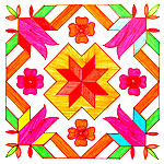 Flag kolam designs