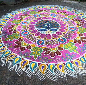 Freehand rangoli designs