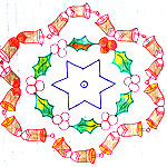 Jingle bells kolam designs