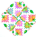 Lotus kolam designs collection