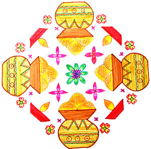 Pongal kolam designs gallery