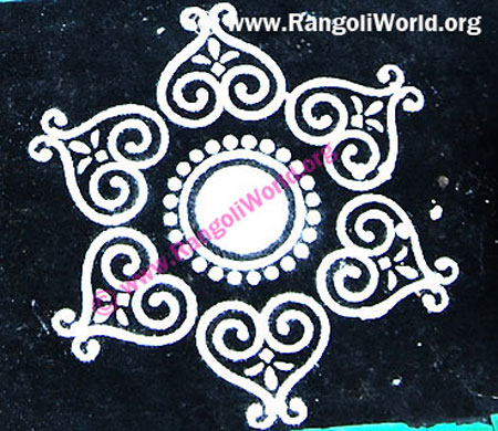 pooja instrumental rangoli