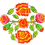 rose kolam designs