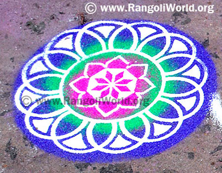 simple freehand rangoli design