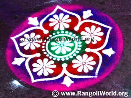 Instrumental freehand rangoli