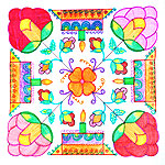 Sweets and cake Kolam designs