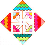 Umbrella kolam designs