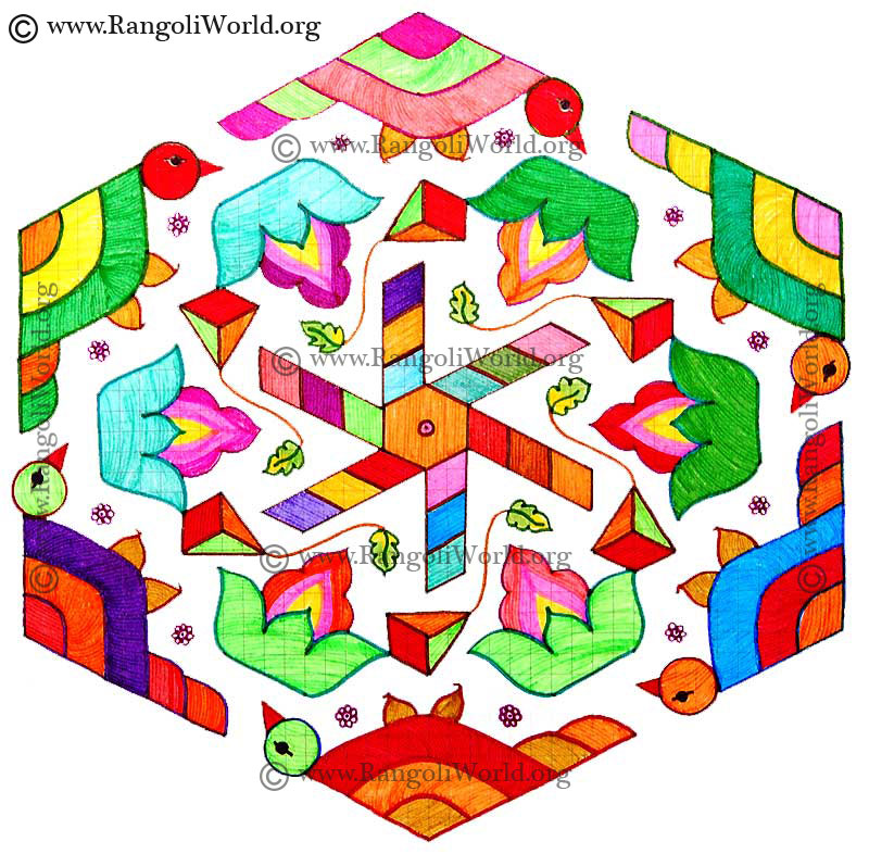 Parrot Kolam
