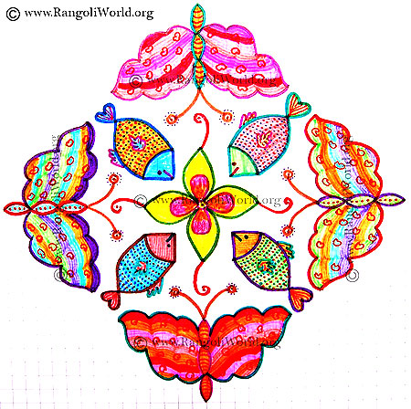 Butterfly Fish Kolam