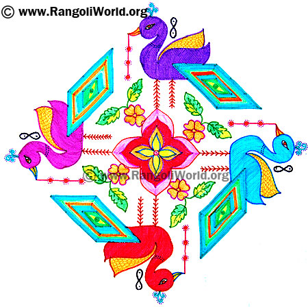 Peacock Kolam