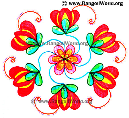Hibiscus Flower Kolam