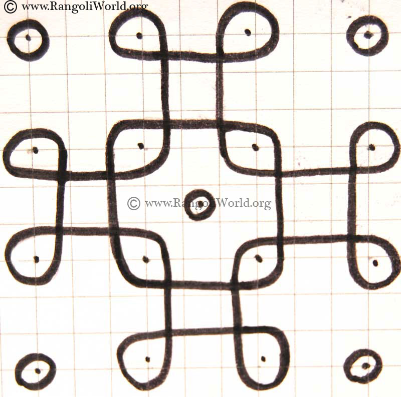 4 to 4 sikku Kolam