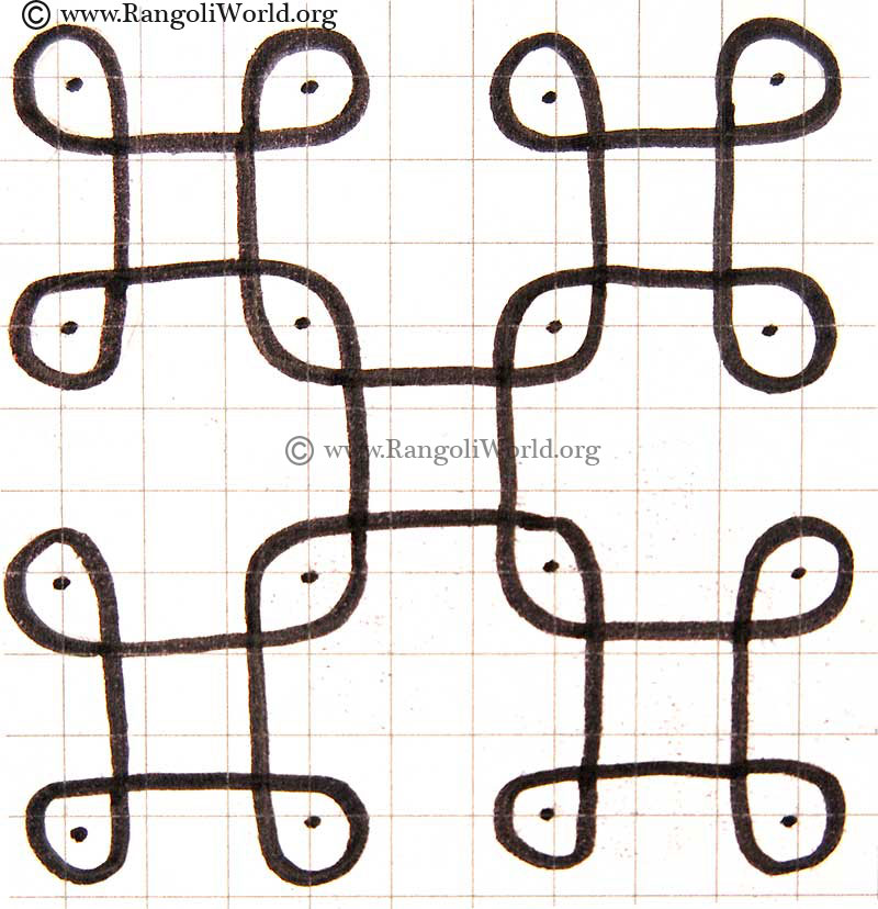 4 to 4 Sikku Kolam Kolam
