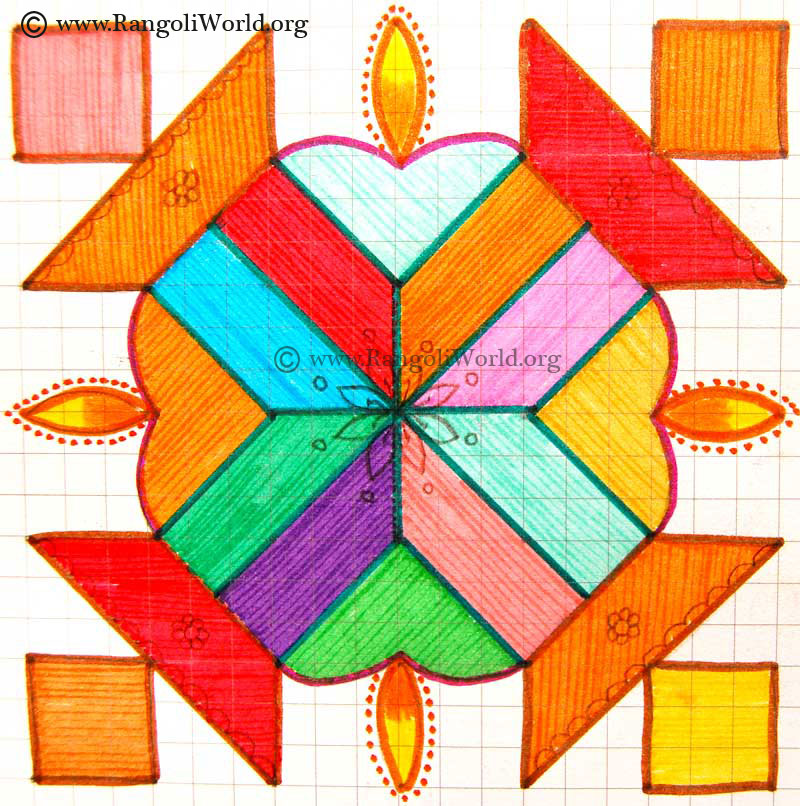 Karthigai Madam Deepam Kolam
