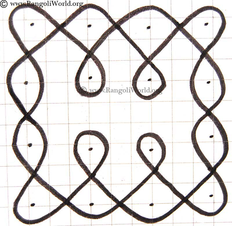 4 to 4 Sikku Kolam