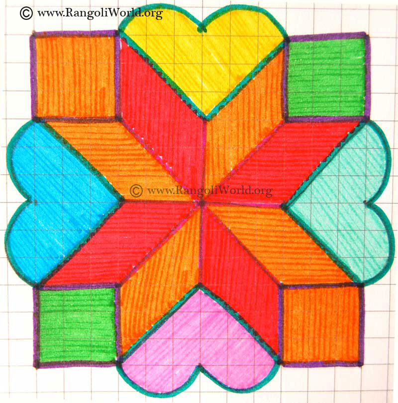 Simple Flower Kolam