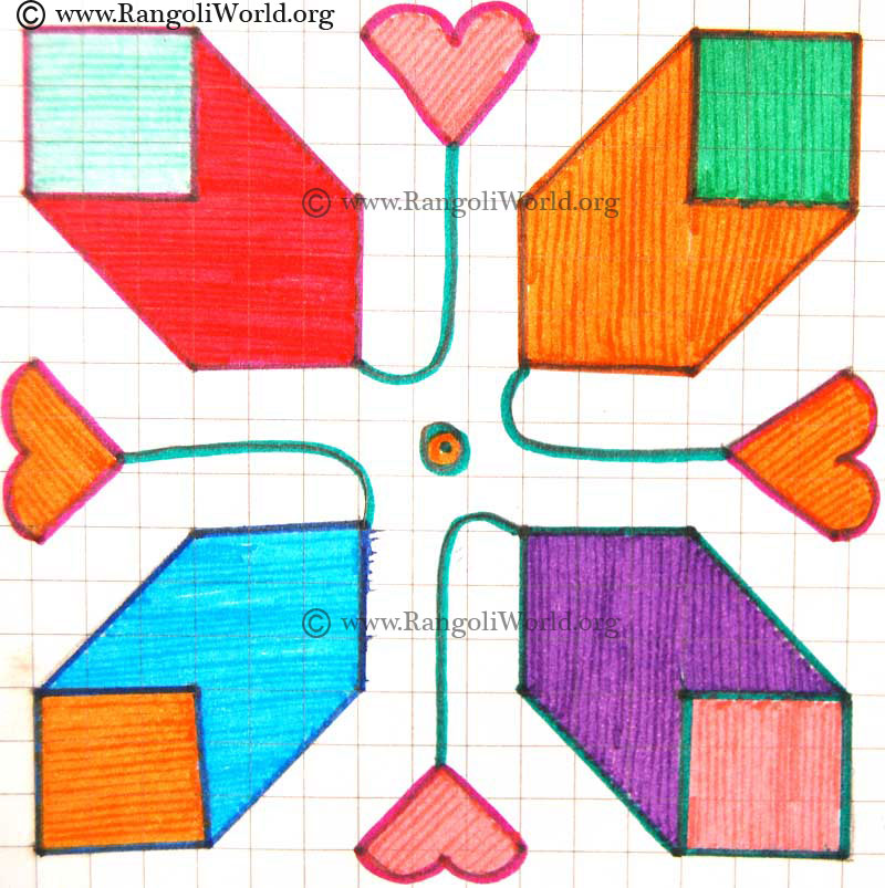 Diamond Flower Kolam