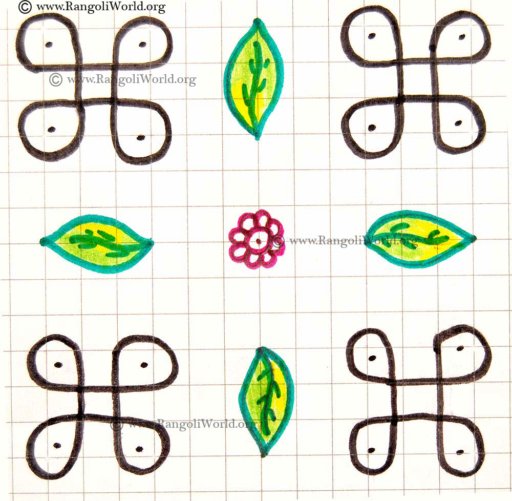 Leaf Sikku  Kolam