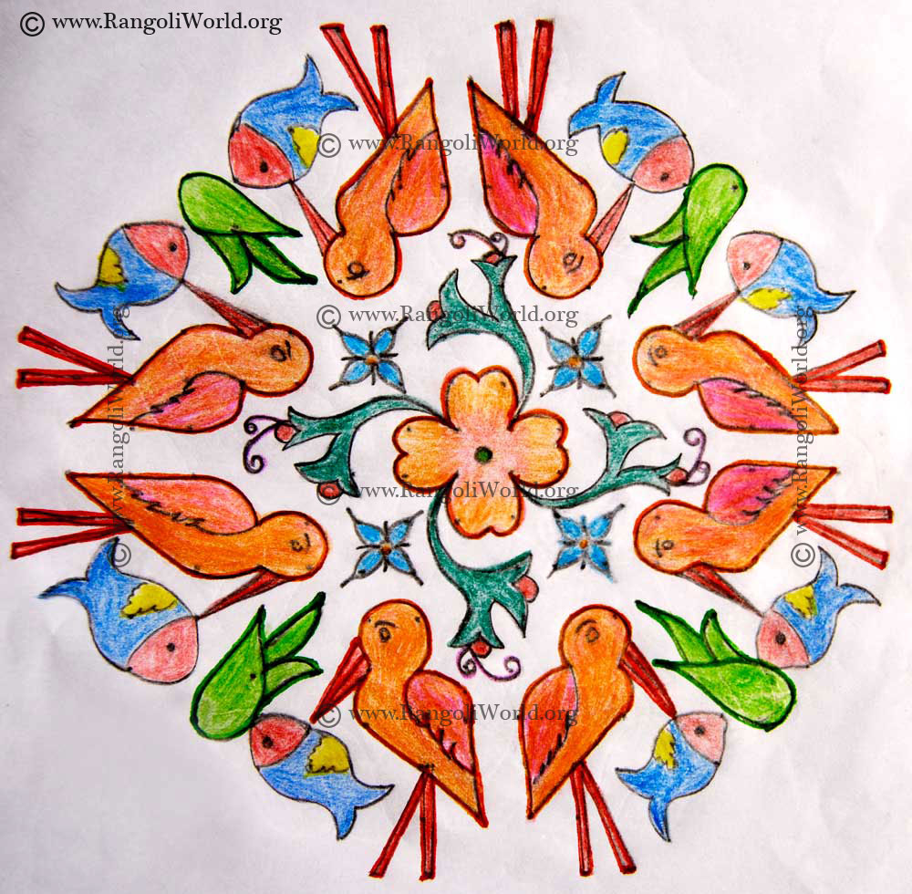 Bird Fish Kolam