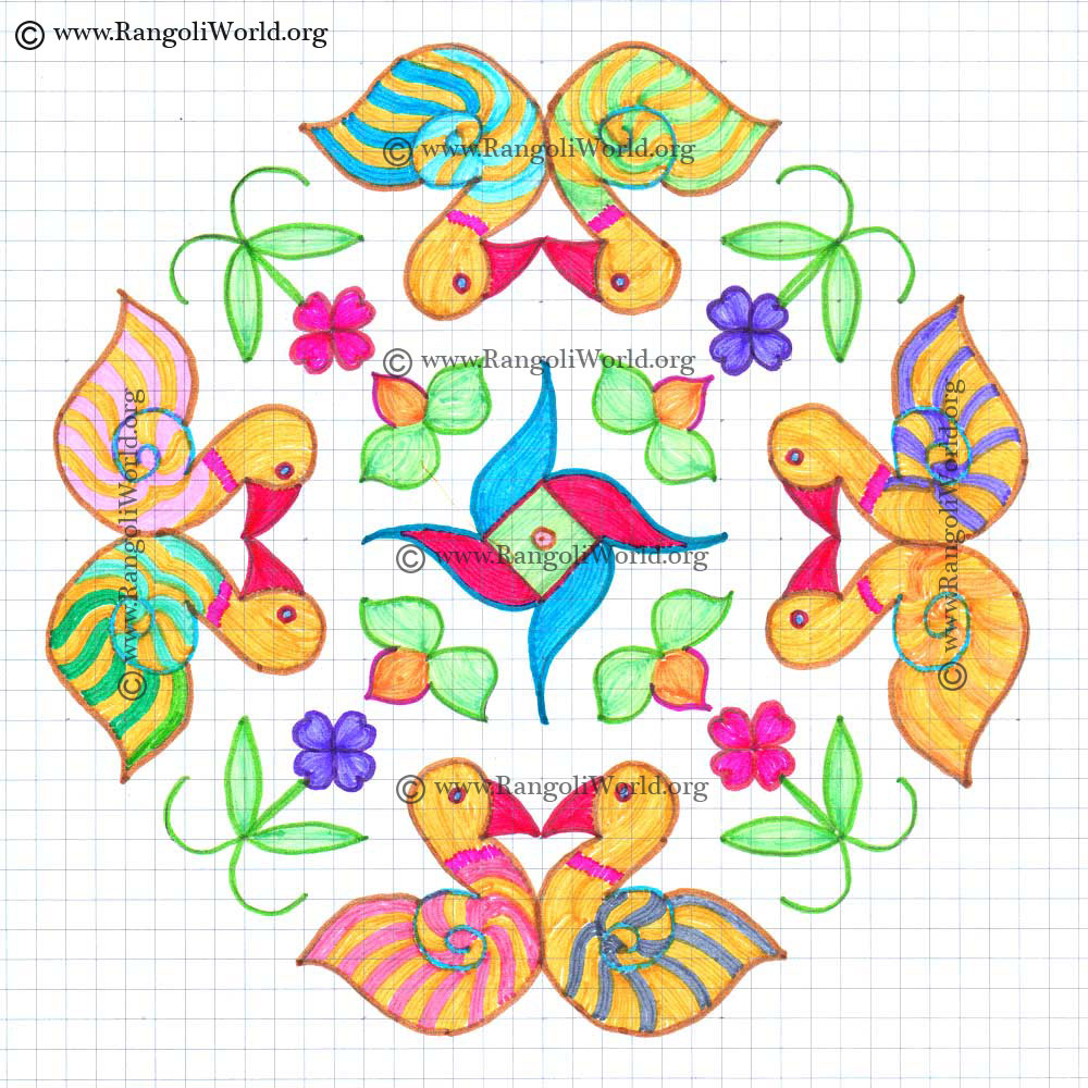 Duck Bird Kolam