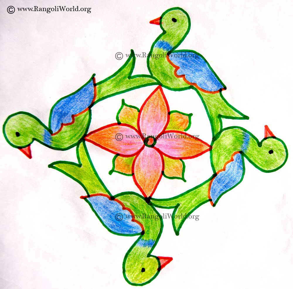 Parrot Bird Kolam