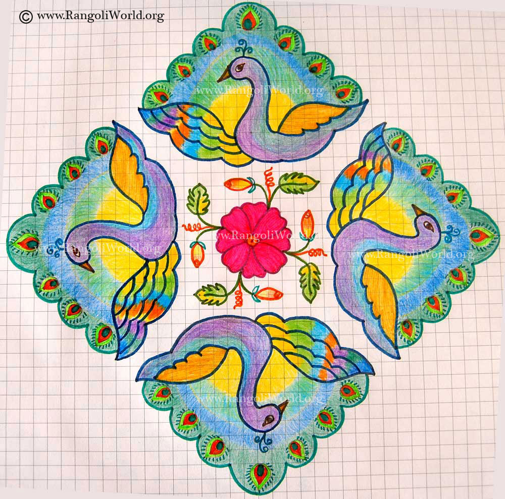 Peacock Kolam