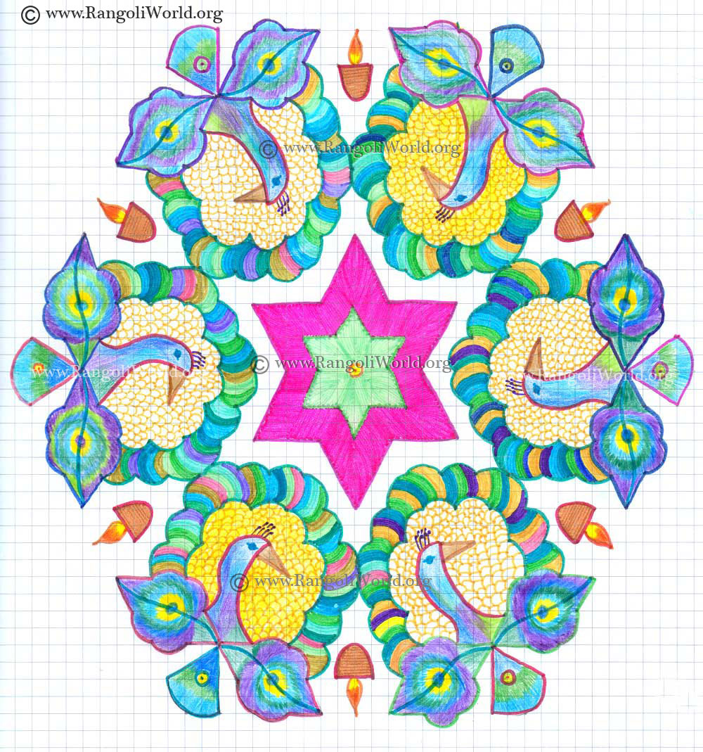 Peacock Kolam