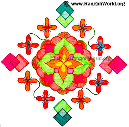 Diamond Flower Kolam