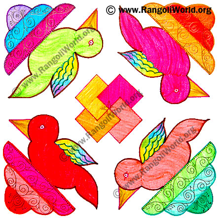 Dove Bird Kolam