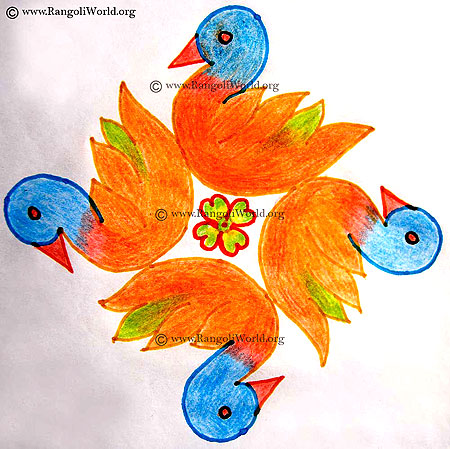 Duck Bird Kolam