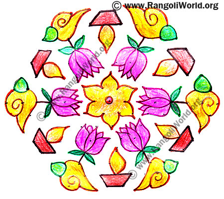 Snail Lotus Kolam